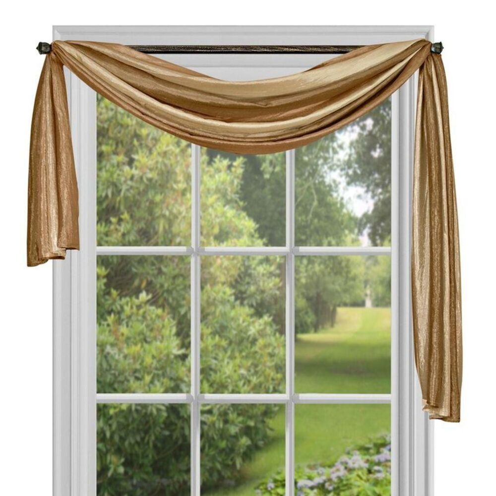 Meuse Window Curtain Scarf 50x144 - Sandstone